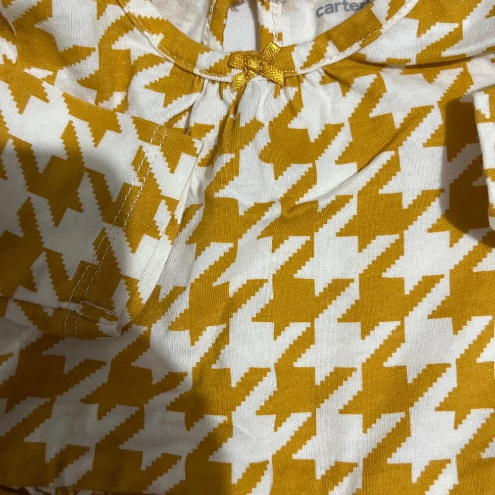 Carter's Mustard and White Diaper Cover Set